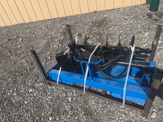 Unused Future Auger Attachment For Skid Loader
