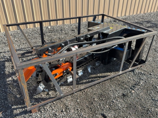 Unused 2026 Mower King ECSSCT72 Skid Loader Trencher