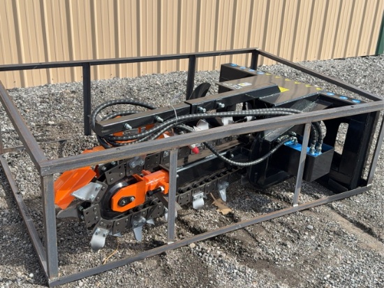Unused 2026 Mower King ECSSCT72 Skid Loader Trencher