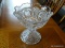 (DR) PRESSED GLASS PUNCH BOWL BOWL ON STAND, 10''H 10''D