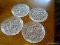 (DR) FOUR FROSTED CHERRY PLATES, 7 1/2''D