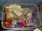 (BBR2) TOTE LOT OF VINTAGE MCDONALDS TOYS TO INCLUDE, MCDONALDS PINS, BARBIE'S, FRISBEES, DISNEY