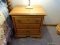 (MBR) PAIR OF LIKE NEW OAK NIGHT STANDS, TWO DRAWERS, 25.25''L 19''W 26.5''H