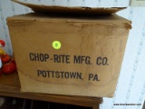 (K) CHOP-RITE LARGE HEAVY DUTY HAND GRINDER, IN ORIGINAL BOX