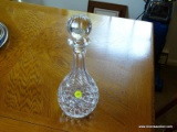 (DR) NICE LEAD CRYSTAL DECANTER W/ STOPPER, LABEL IS MISSING, 13''H