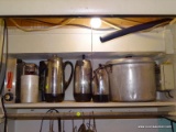 (FBB) CONTENTS OF TOP SHELF OF CLOSET, CECIAL WARE COMMERCIAL SINGLE BURNER HOT PLATE, PROPANE