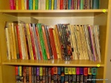(BBB) SHELF #2, MIXED LOT OF BOOKS AND MAGAZINES? CROSS STITCHING, AFGHANS A-Z AND MORE.