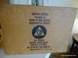 (FR) SURVIVAL SUPPLIES CASE 24 LBS. BISCUIT MIX FROM CIVIL DEFENSE, MAKES 89 PER LBS., DATED 1962