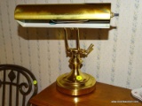 (K)BRASS DESK LAMP, 12''H 9 1/2''W