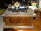 EDISON STANDARD CYLINDER PHONOGRAPH. MISSING HORN. IS NOT IN WORKING CONDITION. IN OAK CASE: