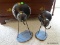 2 SHOREBIRDS MADE FROM GOURDS ON WOODEN STANDS:1 IS 8