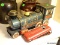 METAL WESTERN ELECTRIC TOY LOCOMOTIVE IS IN VERY GOOD CONDITION 13''X5''X5.75'' INCLUDES A SMALL CAR