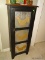 PAINTED 1 DOOR CABINET WITH PINE TOP. HAS APPLIED ROOSTER DECORATION ON DOORS: 20