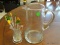 LARGE LEMONADE PITCHER 4.5'' DIA 10.5'' TALL AND INCLUDES A CREAMER WITH 7 GLASS SWIZZLE STICKS