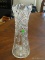 LARGE LEAD CRYSTAL VASE 5'' DIA 16'' TALL IN EXCELLENT CONDITION