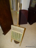 ANTIQUE WOOD AND BRASS NATIONAL WASHBOARD: 12