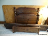 PINE CANNONBALL TWIN BED WITH TRUNDLE. IS DISASSEMBLED: 44