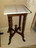 MODERN CHERRY MARBLE TOP STAND: 14