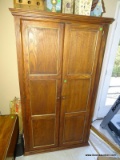 OAK 2 DOOR CABINET: 39