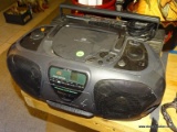 MAGNAVOX BOOM BOX WITH CD/AM/FM RADIO AND A TOSHIBA BOOM BOX WITH AM/FM/CASSETTE PLAYER.