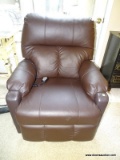 FAUX LEATHER RECLINING CHAIR WITH REMOTE: 33