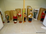 CONTENTS OF SINGING CAROLERS ON FLOOR (NOT BUYERS CHOICE!). 8 TOTAL: 5 ARE 13