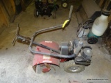 TORO REAR TINE GAS POWERED TILLER. MODEL 0416TV02 (30469). SERVICED IN 2016. HAS GOOD COMPRESSION: