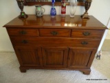 (DR) VIRGINIA GALLERIES BY HENKEL HARRIS CHERRY 4 DRAWER OVER 3 PANELED DOORS. IS IN EXCELLENT