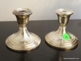 PAIR OF GORHAM STERLING WEIGHTED CANDLE HOLDERS: 3.75