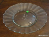 LARGE SERVING PLATE WITH MONOGRAMED CENTER. 14