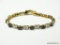 .925 STERLING SILVER GOLD VERMEIL BRACELET FEATURING 6 CTS OF SAPPHIRES & ACCENT DIAMONDS. MEASURES