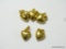 GOLD FILLED 5PC. PUFFED HEARTS PENDANTS