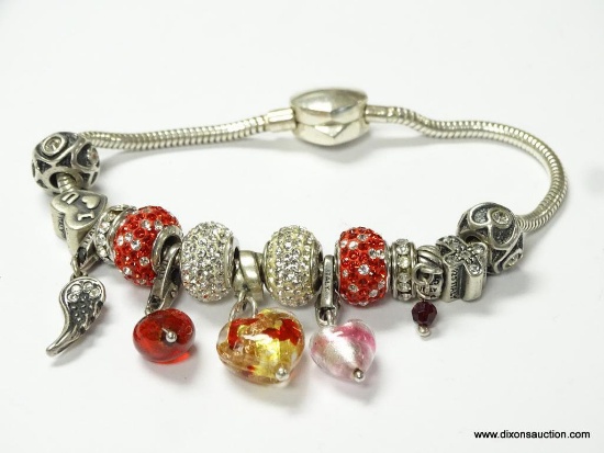 MICHAEL ANTHONY .925 STERLING SILVER LADIES GEMSTONE BRACELET. WEIGHS APPROX. 44.2 GRAMS.