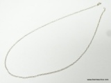 .925 STERLING SILVER UNISEX CABLE NECKLACE. MEASURES APPROX. 22