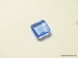 11.81 CT. RADIANT CUT BLUE TOPAZ. MEASURES APPROX. 15 BY 14 BY 6MM.