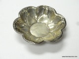 .925 STERLING SILVER 1883 RODGERS #230 RARE SCALLOPED DISH SIGNED E.B. RODGERS. .90 OZ 3''
