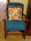(LR) BLUE UPHOLSTERED ROCKING CHAIR (MATCHES #63) 24''X24''X31''