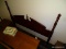 (MB) MAHOGANY FINISH QUEEN SIZE BED. 62.5''X57'' COMES WITH A HOLLYWOOD FRAME