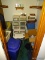 (MBB) CLOSET LOT. INCLUDES 4 - 3 DRAWER STORAGE CONTAINERS, 5 LARGE TOTES (SOME FILLED WITH