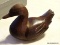 (LR) SOLID WOOD CARVED DUCK 5.5'' LONG