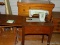 (S) SEARS KENMORE SEWING MACHINE IN CABINET