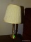 (LR) SMALL BRASS CANDLE STICK LAMP 14'' TALL
