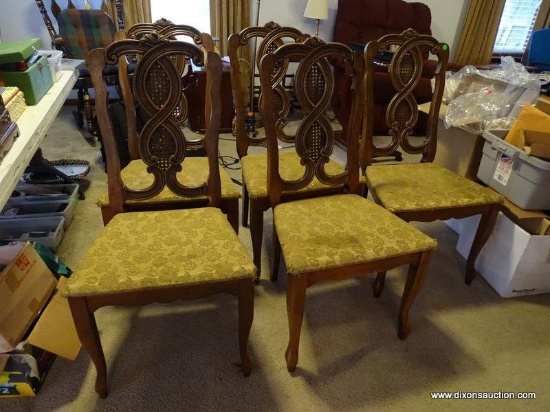 (DR) 5 CANE BACK FRENCH PROVENTIL DINING ROOM CHAIRS. 20''X24''X39''