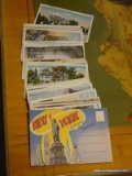 (LR) COLLECTION OF VINTAGE NEW YORK CITY POST CARDS. APPROX. 50 TOTAL. ALL ARE UNUSED.