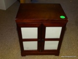 (LR) CABINET THAT HOUSES 10 PICTURE BOOKLETS THAT HOLD 24 PICTURES EACH. 8.25''X6.5''X9.5''