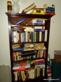 (B1) ALL CONTENTS OF BOOK SHELF. INCLUDES RELIGIOUS BOOKS, VARIOUS DICTIONARY'S, SOME CHILDRENS