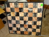 (B2) NICE MARBLE CHESS BOARD. NO PIECES INCLUDES 14''X14''