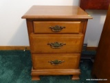(MB) MAPLE 3 DRAWER NIGHT STAND 19''X15''X25''