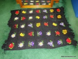 (MB) GRANDMAS HANDMADE AFGHAN 65''X44''. VERY BEAUTIFULLY DESIGNED AND MADE. ONE OF A KIND!