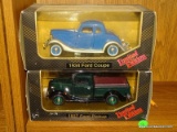 (USR) 1934 FORD COUPE AND A 1937 FORD PICK UP. BOTH ARE LIMITED EDITION. NEW IN THE PACKAGE